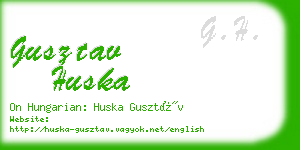 gusztav huska business card